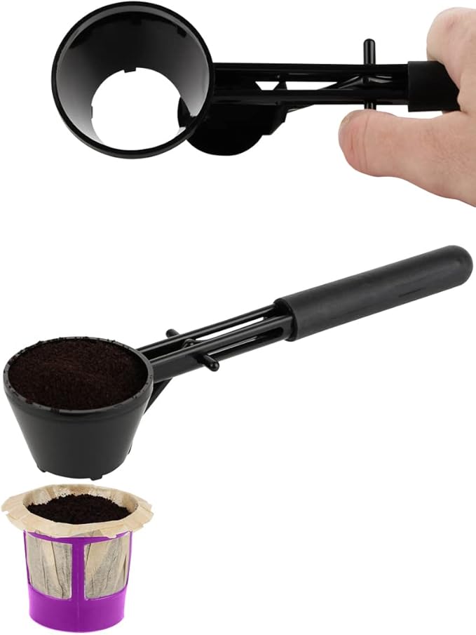 El embudo cuchara de café es para cápsulas reutilizables, y el accesorio de cuchara de café es para cafeteras Keurig