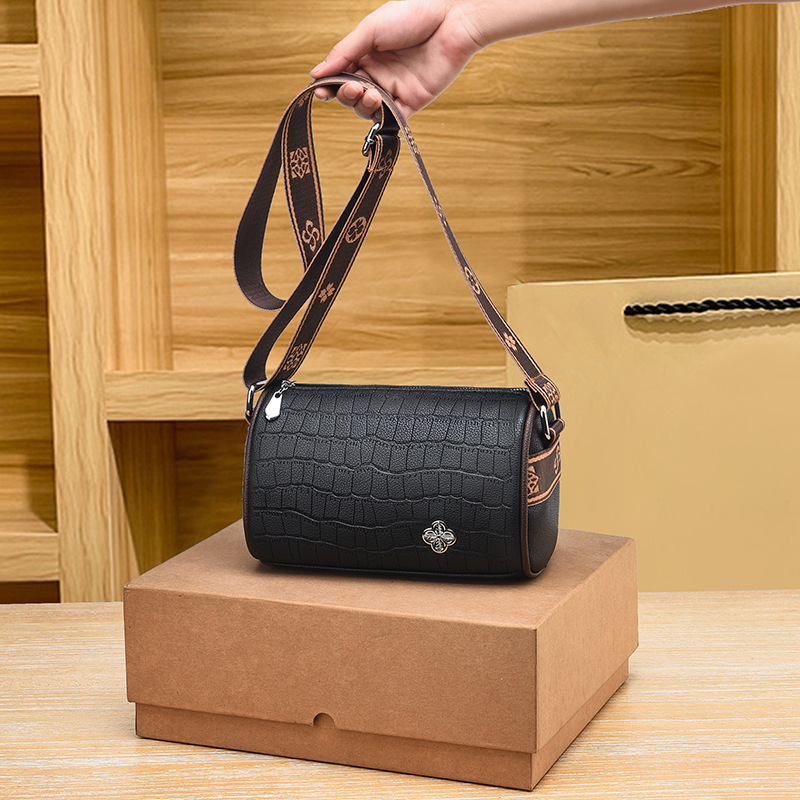 Small Bucket Bag Women New Pillow Bag Large Capacity Stone Pattern Shoulder Crossbody Bag
