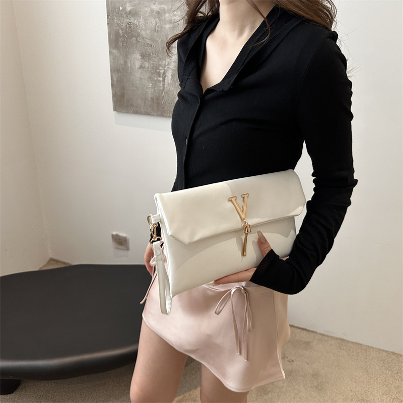 ニューヨーロピアン＆アメリカン スタイル クラッチ、V字型装飾バックル ウォレット、多機能トレンド ミニマリスト マネークリップ