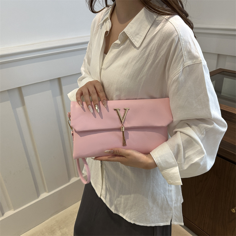 ニューヨーロピアン＆アメリカン スタイル クラッチ、V字型装飾バックル ウォレット、多機能トレンド ミニマリスト マネークリップ