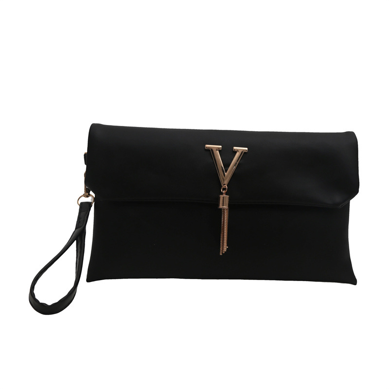 ニューヨーロピアン＆アメリカン スタイル クラッチ、V字型装飾バックル ウォレット、多機能トレンド ミニマリスト マネークリップ