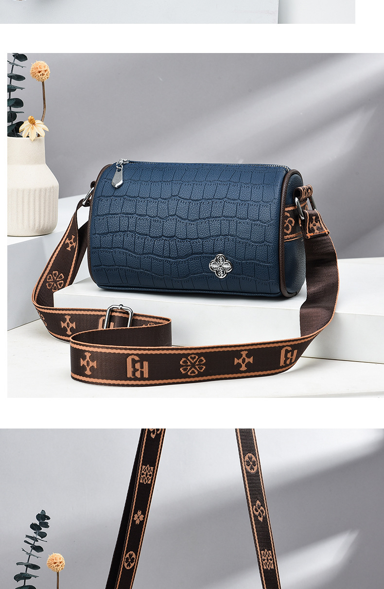Small Bucket Bag Women New Pillow Bag Large Capacity Stone Pattern Shoulder Crossbody Bag