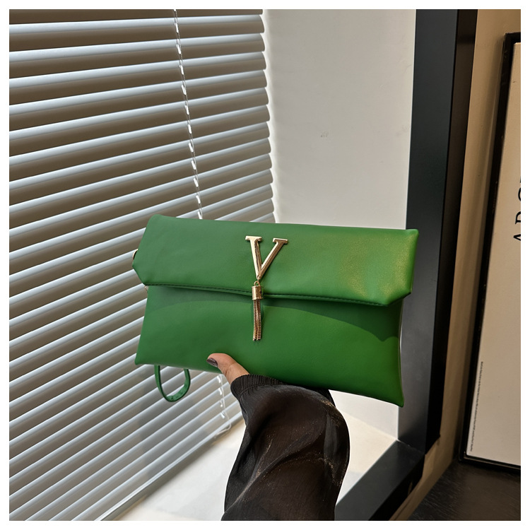 ニューヨーロピアン＆アメリカン スタイル クラッチ、V字型装飾バックル ウォレット、多機能トレンド ミニマリスト マネークリップ