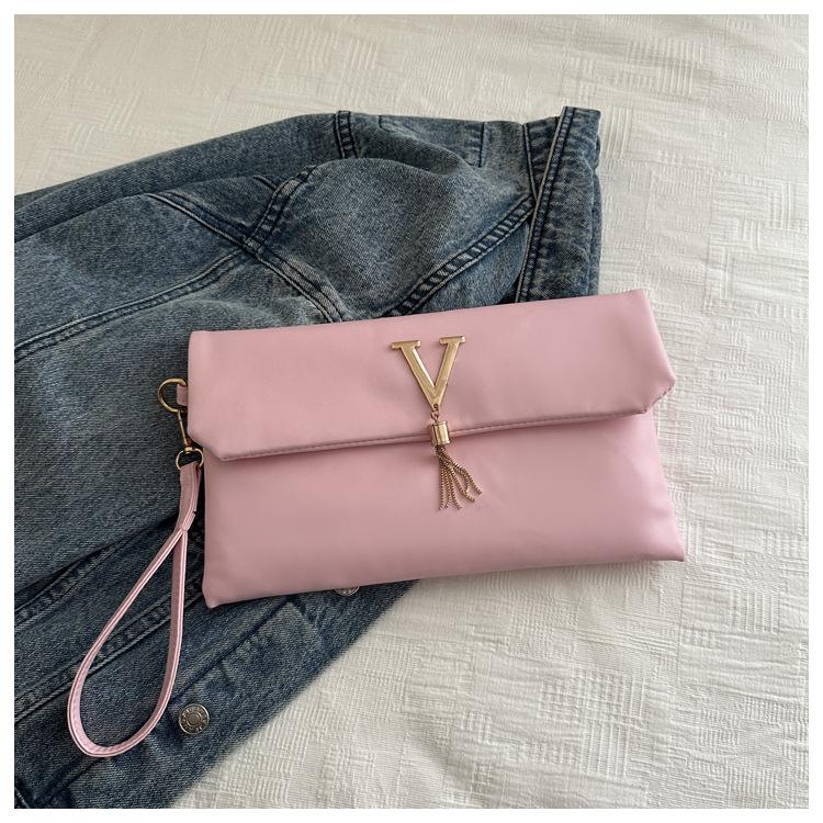 ニューヨーロピアン＆アメリカン スタイル クラッチ、V字型装飾バックル ウォレット、多機能トレンド ミニマリスト マネークリップ