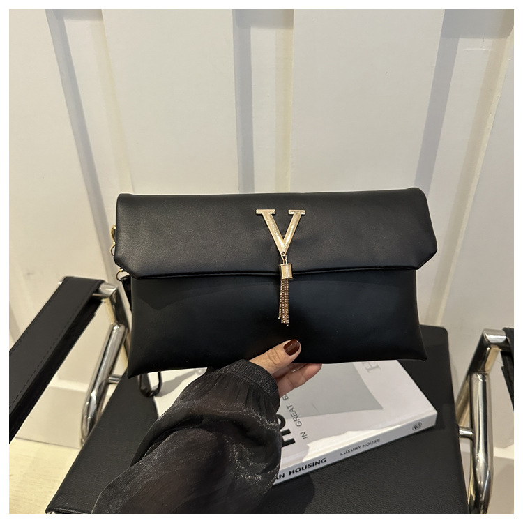 ニューヨーロピアン＆アメリカン スタイル クラッチ、V字型装飾バックル ウォレット、多機能トレンド ミニマリスト マネークリップ