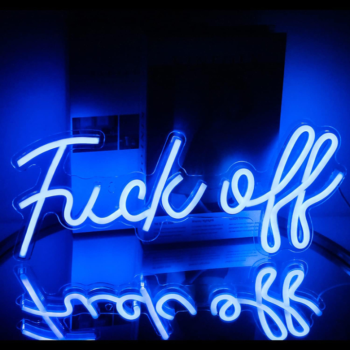 Неоновая вывеска  Fuck Off  на заказ, светодиодная неоновая вывеска для декора стен бара и паба