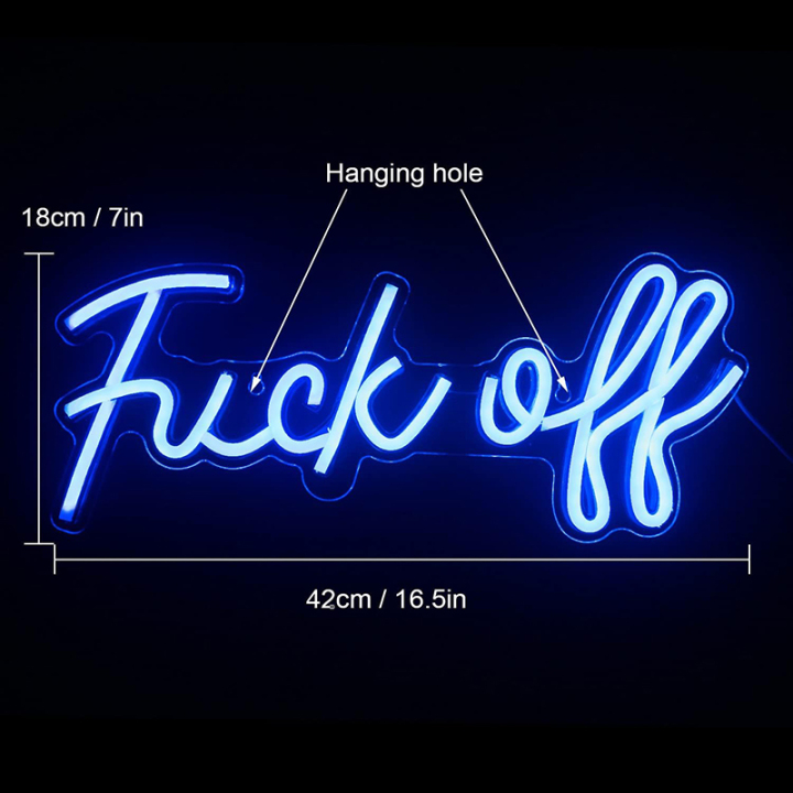 Неоновая вывеска  Fuck Off  на заказ, светодиодная неоновая вывеска для декора стен бара и паба