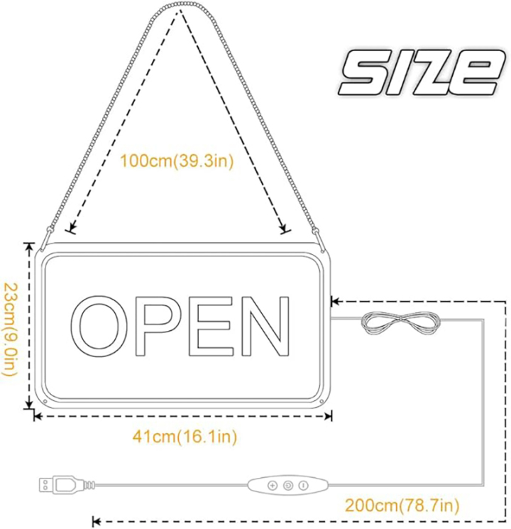 OPENネオンサイン 調光可能 カスタムネオンサイン ビジネス用ウォールデコレーション