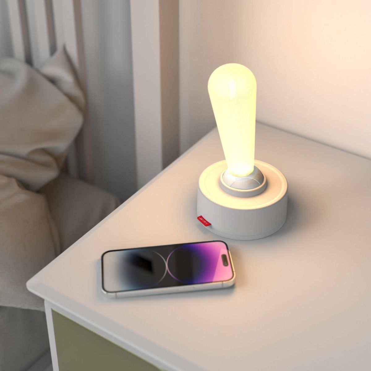 Lámpara de noche con interruptor creativa recargable por USB, lámpara de escritorio LED con protección ocular, lámpara ambiental de dormitorio estilo INS